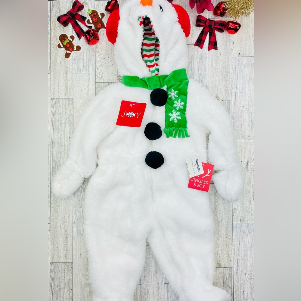 (NWT Jingles & Joy Frosty the Snowman costume pajamas.